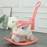 Ngựa bập bênh 2in1 có đèn và nhạc cao cấp
