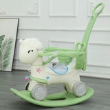 Ngựa bập bênh 2in1 có đèn và nhạc cao cấp