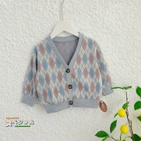 Áo khoác cardigan bé trai họa tiết