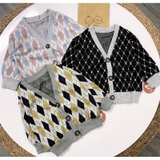 Áo khoác cardigan bé trai họa tiết