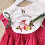 Váy noel xòe thêu hình cho bé