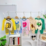 Bộ dài tay thun lạnh Minky Mom họa tiết