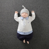 Body tay dài thắt nơ cho bé trai