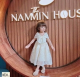 Set váy ren công chúa nơ