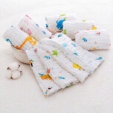 Set 5 khăn sữa 6 lớp họa tiết cao cấp Manny