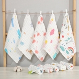 Set 5 khăn sữa 6 lớp họa tiết cao cấp Manny