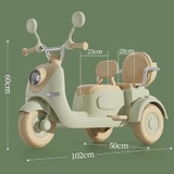 Xe máy vespa điện đôi cho bé