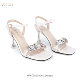 SANDAL HỞ MŨI ĐÍNH ĐÁ CAO CẤP 7CM CHÍNH HÃNG VOLSCI - DNU361