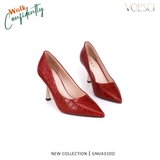 Giày cao gót da vân cá sấu  gót nhọn 9p công sở cao cấp chính hãng VOL'SCI - GNU431