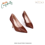 Giày cao gót da vân cá sấu  gót nhọn 9p công sở cao cấp chính hãng VOL'SCI - GNU431