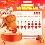 THÔNG BÁO LỊCH NGHỈ TẾT NGUYÊN ĐÁN BÍNH NGỌ 2026