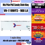 Tủ đông Sanaky Inverter 900 lít VH-1199HY3, 1 ngăn đông