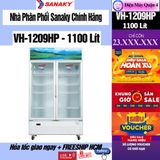 Tủ mát Sanaky 1100 lít VH-1209HP giá rẻ, giao miễn phí