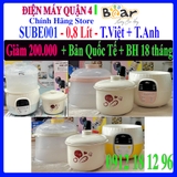 Nồi nấu chậm Bear SUBE001 Dung tích 0,8L - Bản Quốc Tế - BH 18 tháng
