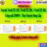 Máy nước nóng gián tiếp Ferroli Verdi TE 15 LÍT/ Verdi TE 20 LÍT / Verdi TE 30 LÍT