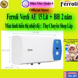 Máy nước nóng gián tiếp Ferroli Verdi AE 15L- 20L- 30L chính hãng, giao ngay