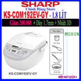 Nồi Cơm Điện Tử Sharp KS-COM192EV-GY 1.8 Lít