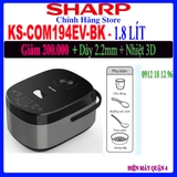 Nồi Cơm Điện Tử Sharp KS-COM194EV-BK 1.8 Lít