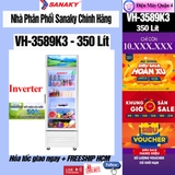 Tủ mát Sanaky Inverter 350 lít VH-3589K3 giá rẻ, giao nhanh