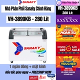 Tủ Đông Sanaky 280 lít VH-3899KB, mặt kính cửa lùa