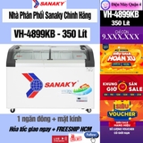 Tủ đông Sanaky 350 lít VH-4899KB, mặt kính cửa lùa