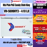 Tủ đông Sanaky Inverter 410 lít VH-5699HY3, 1 ngăn đông