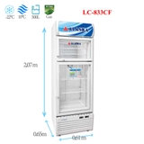 Tủ Đông Mát Alaska Dạng Đứng LC-833CF