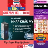 Máy lọc nước nóng lạnh RO UltraPURE Sunhouse 10 lõi SHA76211KL