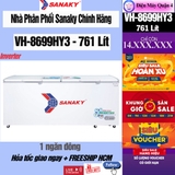 Tủ đông Sanaky Inverter 761 lít VH-8699HY3, 1 ngăn đông