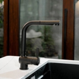 Vòi rửa bát Wasserwerk WK 4 Black 700416 màu đen có dây rút