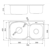 Chậu rửa chén MS 1011P