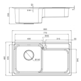 CHẬU RỬA CHÉN MALLOCA MS 1028N