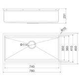 Chậu Rửa Chén Bát Inox Malloca MS 781