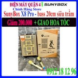 Loa kéo di động SUNYBOX X8 Pro , bass 20cm siêu trầm - Hàng chính hãng