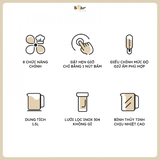 Bình pha trà giữ nhiệt Bear SB-PT15K (1.5L) - Bản Tiếng Việt