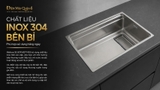 Chậu rửa chén 1 hố Inox 304 Malloca SILVER MS7743SI