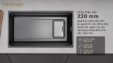 Chậu rửa chén 1 hố Inox 304 Malloca VOLCANIC MS7743GR