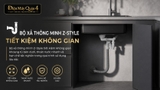 Chậu rửa chén 1 hố Inox 304 Malloca VOLCANIC MS7743GR