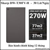 Máy hút ẩm kết hợp lọc không khí Sharp DW-T30FV-H 30 Lít