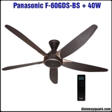 Quạt trần Panasonic 5 cánh F-60GDS-BS ty ngắn