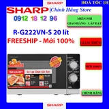 [SHARP G222VN] Lò vi sóng có nướng SHARP R-G222VN-S 20 lít