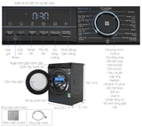 Máy giặt Aqua Inverter 10.5 kg AQD-A1052J BK Chính hãng, giao ngay