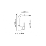 Vòi rửa bát Wasserwerk WK 4 Black 700416 màu đen có dây rút