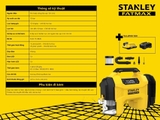 Máy bơm hơi đa năng dùng pin kèm tính năng thổi và hút bụi Stanley SXVI02001A (1 pin và sạc)
