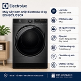 Máy sấy bơm nhiệt Electrolux 8 kg EDH803J5SCR