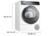 Máy sấy quần áo bơm nhiệt 9kg Bosch WQB245B40 Series 8