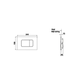 Nắp Đậy Nút Nhấn Xả TOTO MB170P#SS Màu Bạc