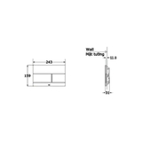 Nắp Đậy Nút Nhấn Xả TOTO MB171M#SS Màu Bạc