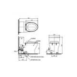 Bồn Cầu TOTO MS188VKT2#XW T53P100VR Một Khối Nắp TC393VS