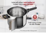 Nồi áp suất inox cao cấp 6 lít Tefal Secure Trendy P2580702 có khay hấp